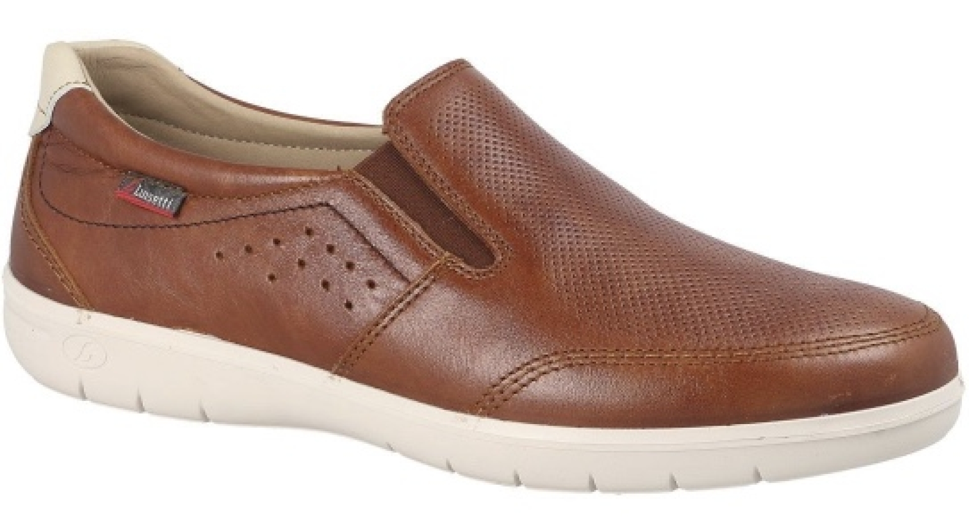 Zapato mocasín en piel marrón para hombre de LUISETTI. H-299