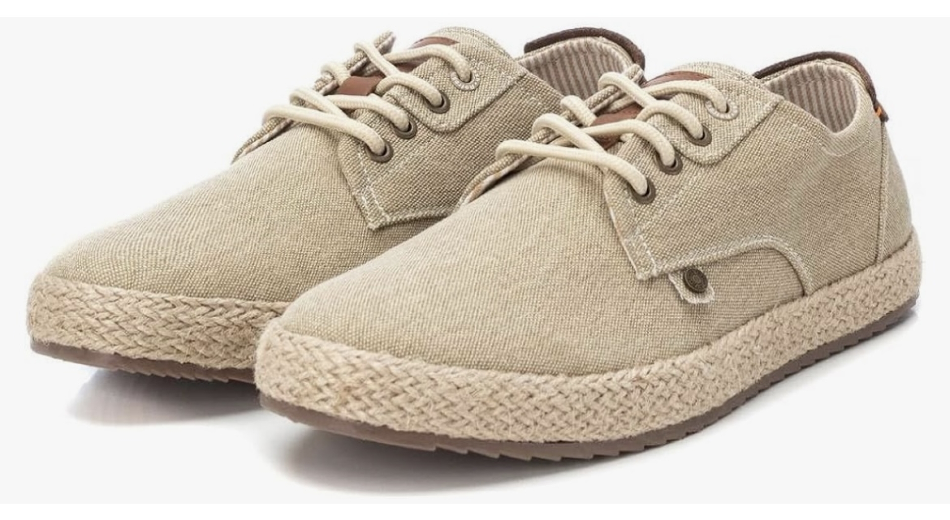 De REFRESHOES zapatillas casual para hombre en textil beige. H-424
