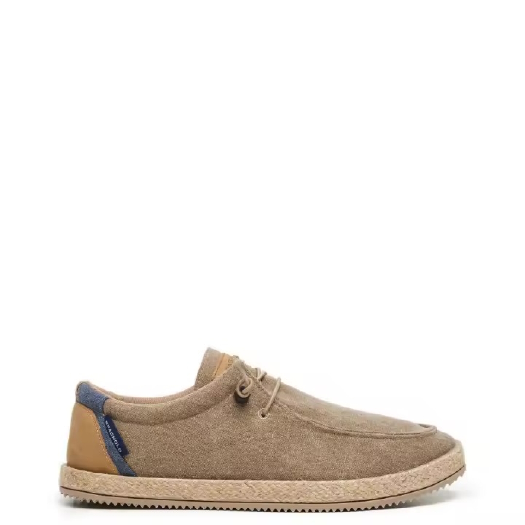 De SPAGNOLO zapatillas en textil beige para hombre 40025. H-432