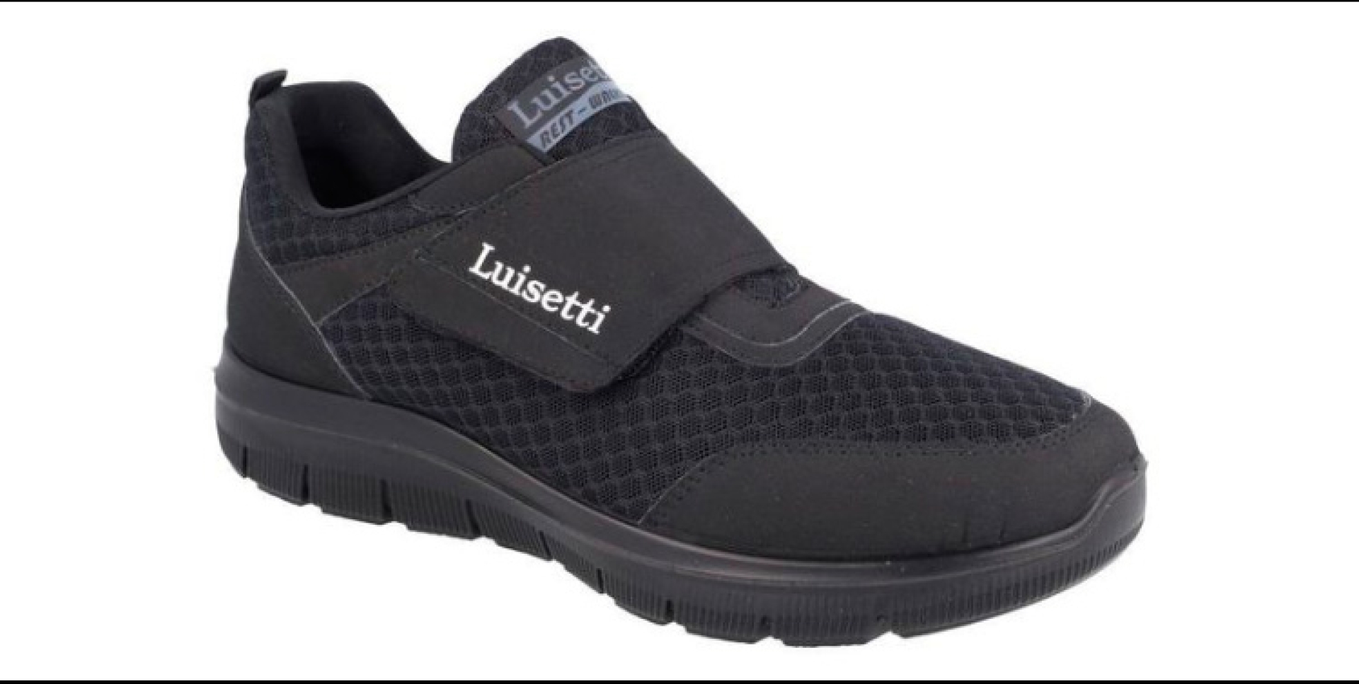 Zapato de hombre fabricado por LUISETTI en color negro, de nylon. H-131