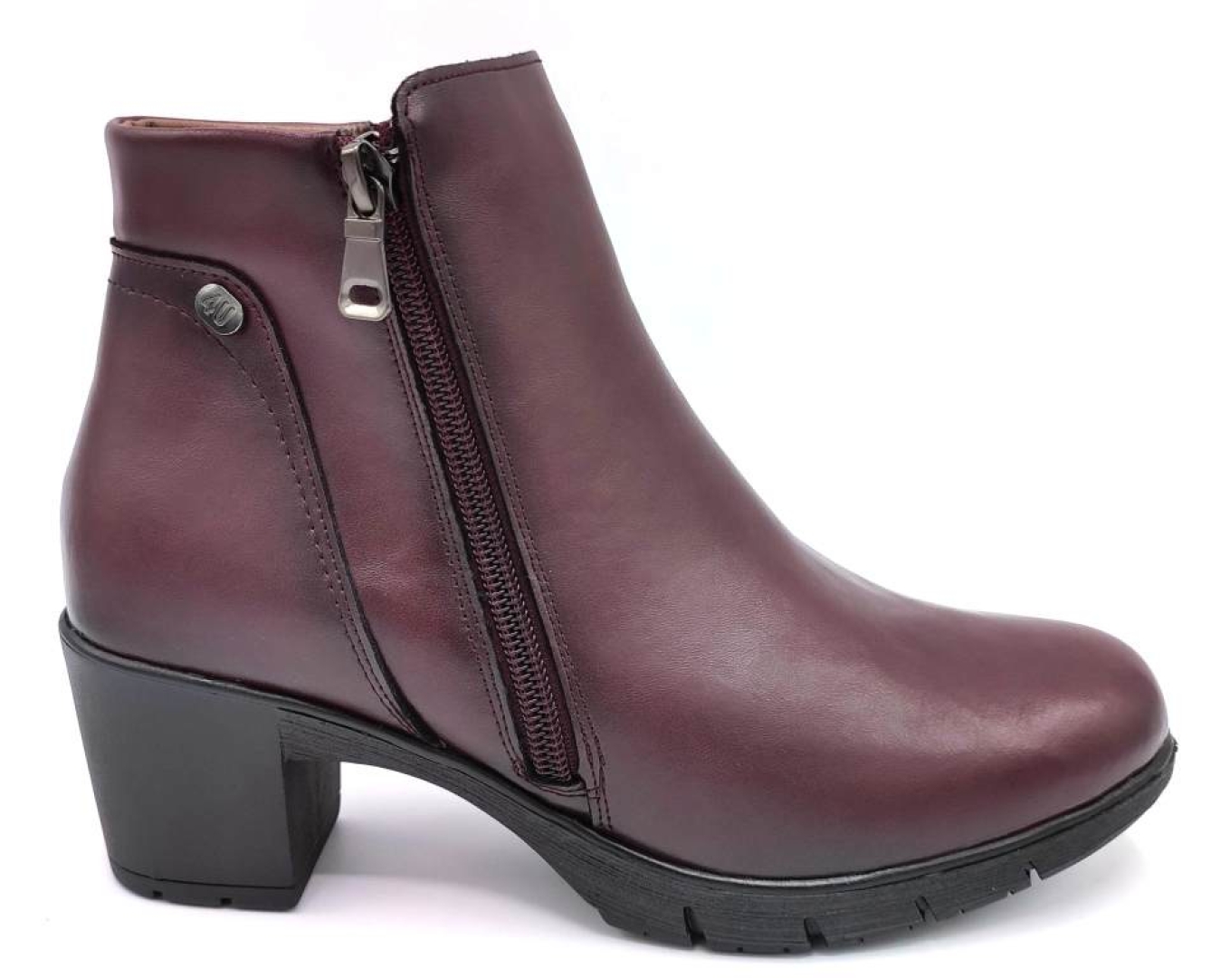 Botín para mujer en piel granate de RELAX4YOU 411. M-210