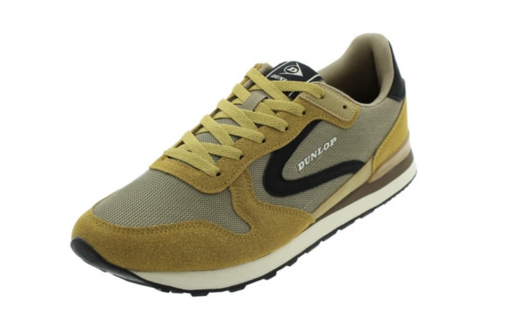 Deportivos casual para hombre en mostaza y logotipo negro 33078 de DUNLOP. D-206