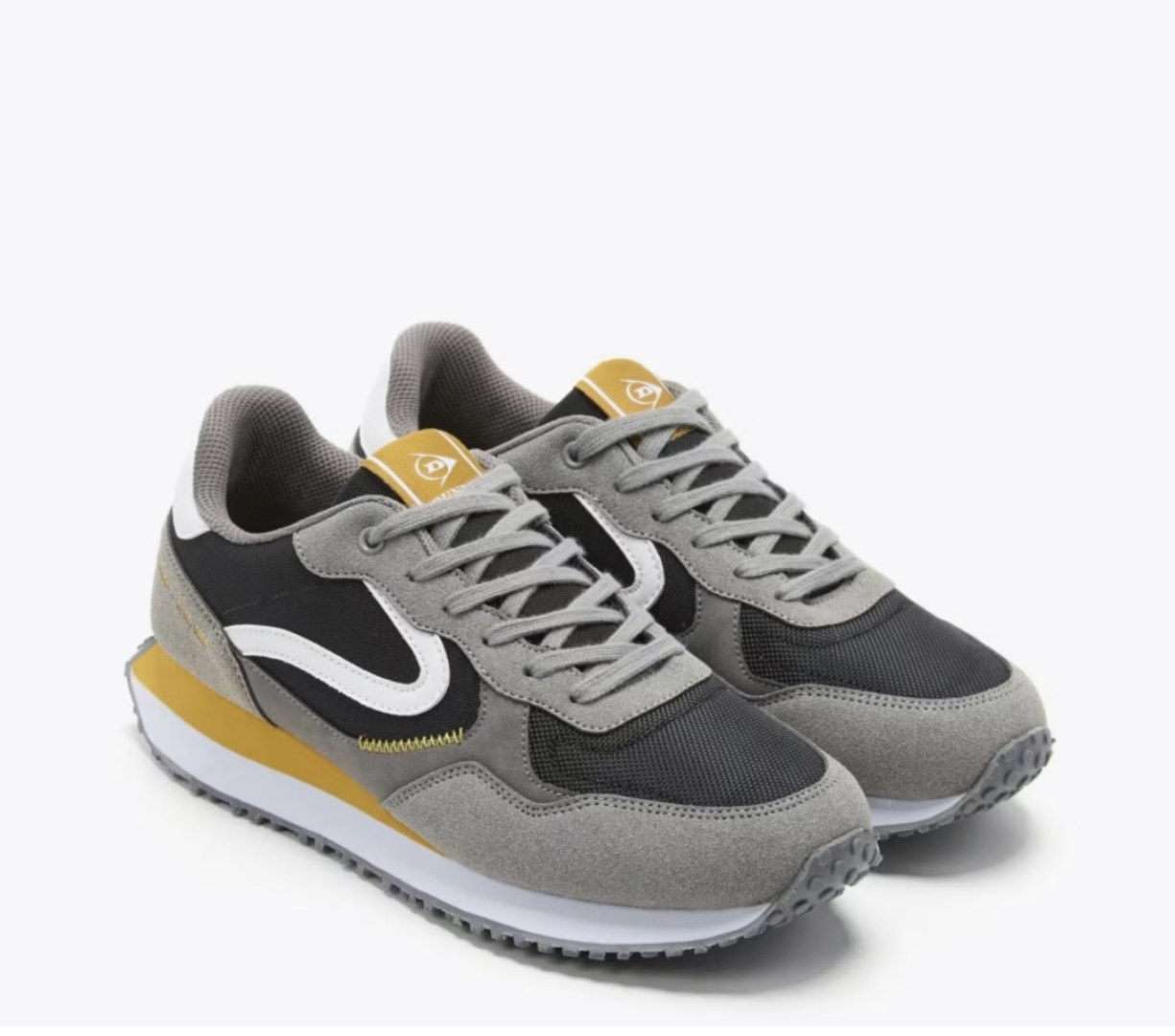 Zapatillas casual para hombre en negro y gris 36078 de DUNLOP. D-207