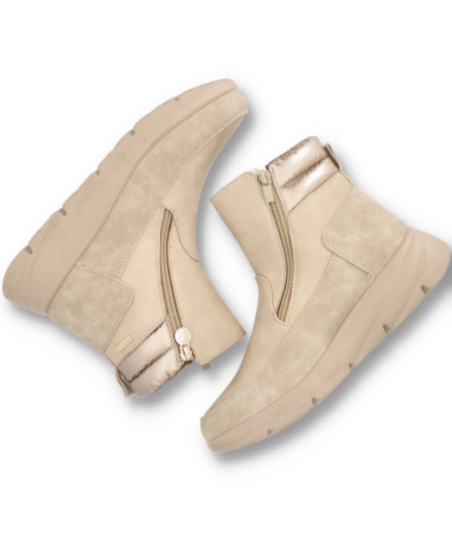 Botín casual repelente al agua en beige 25M610 dd MYSOFT. M-695