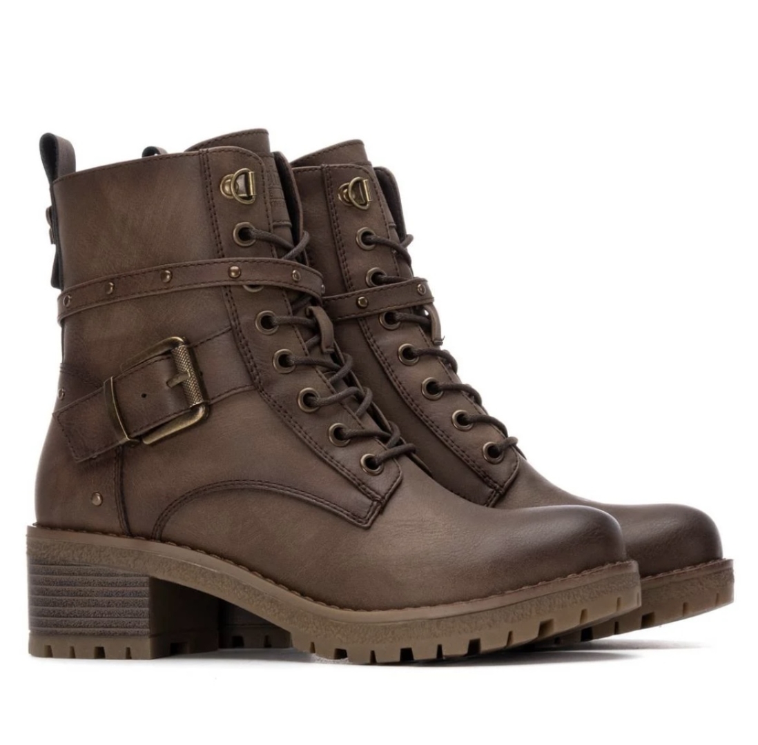 Botín casual para mujer con tacón en marrón 173247 de REFRESHOES. M-751