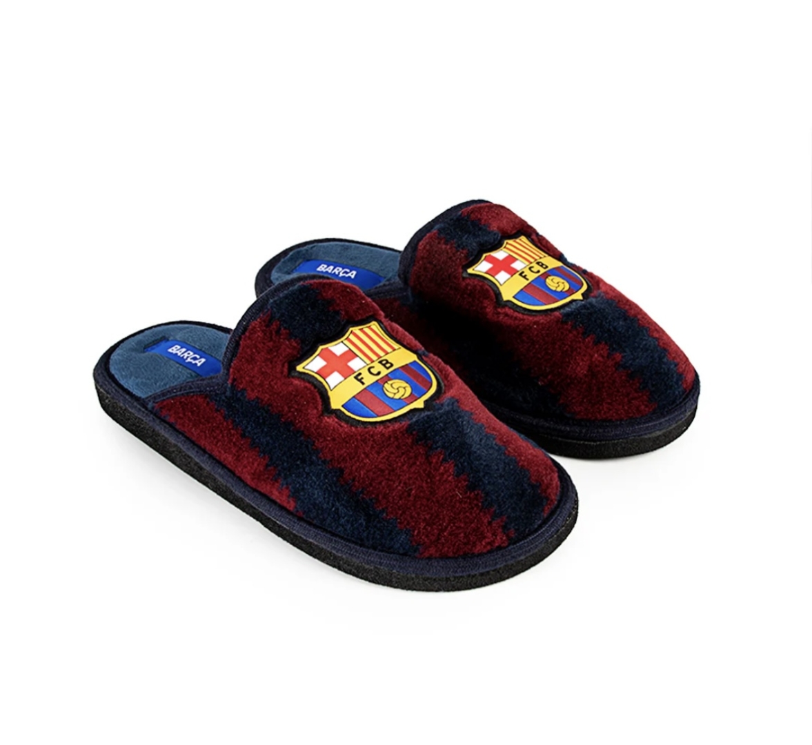 Zapatilla oficial del FCBARCELONA EN AZULGRANA con escudo bordado de MARPEN. T-756