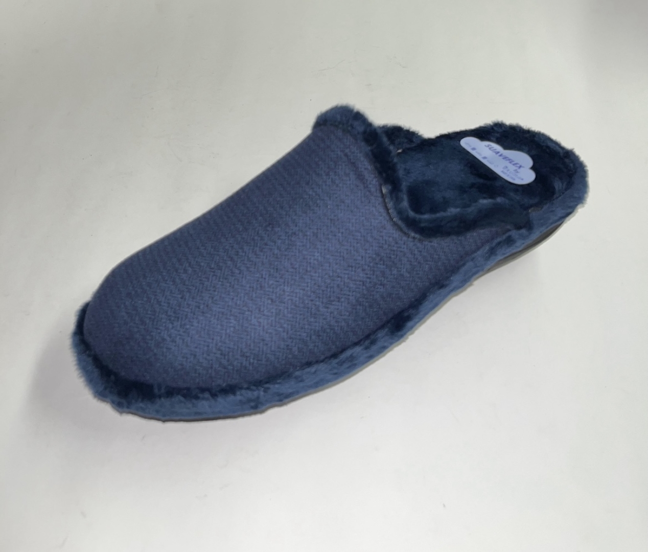Zapatilla chancla de invierno para hombre en marino de SUAVEFLEX. T-704