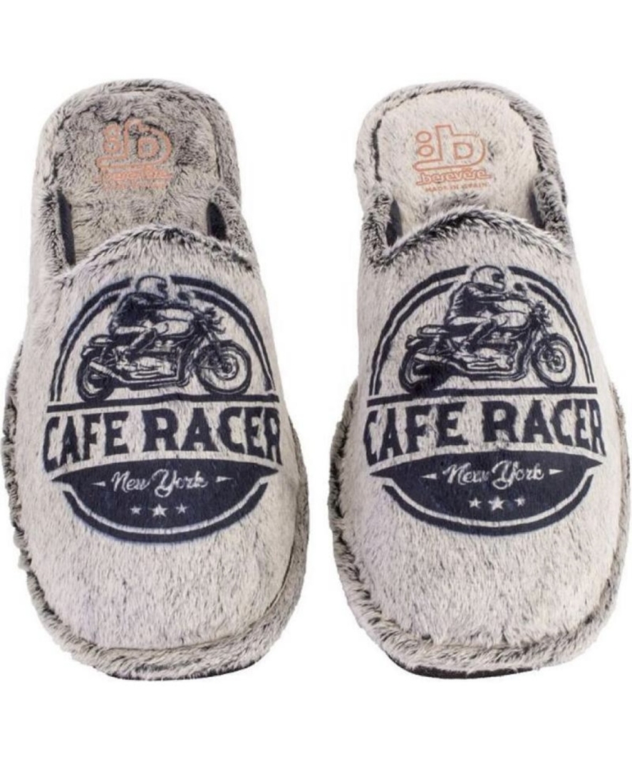 Zapatillas para hombre en gris con motorista de BEREVERE. T-680