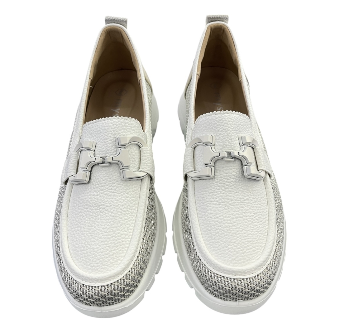 Mocasín blanco para mujer 25M269 de MYSOFT. M-568