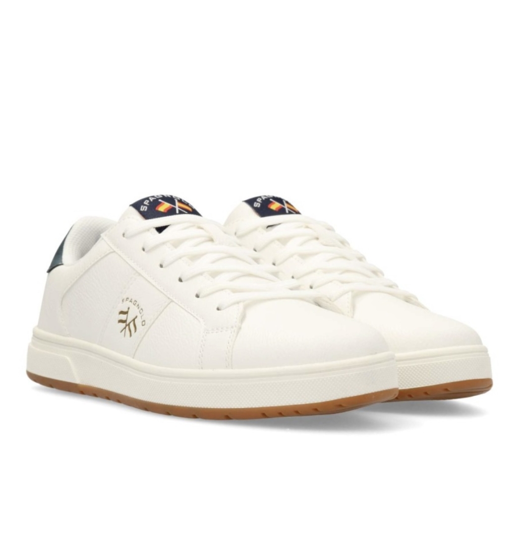 Zapatillas casual para hombre en blanco 40033 de SPAGNOLO. D-163