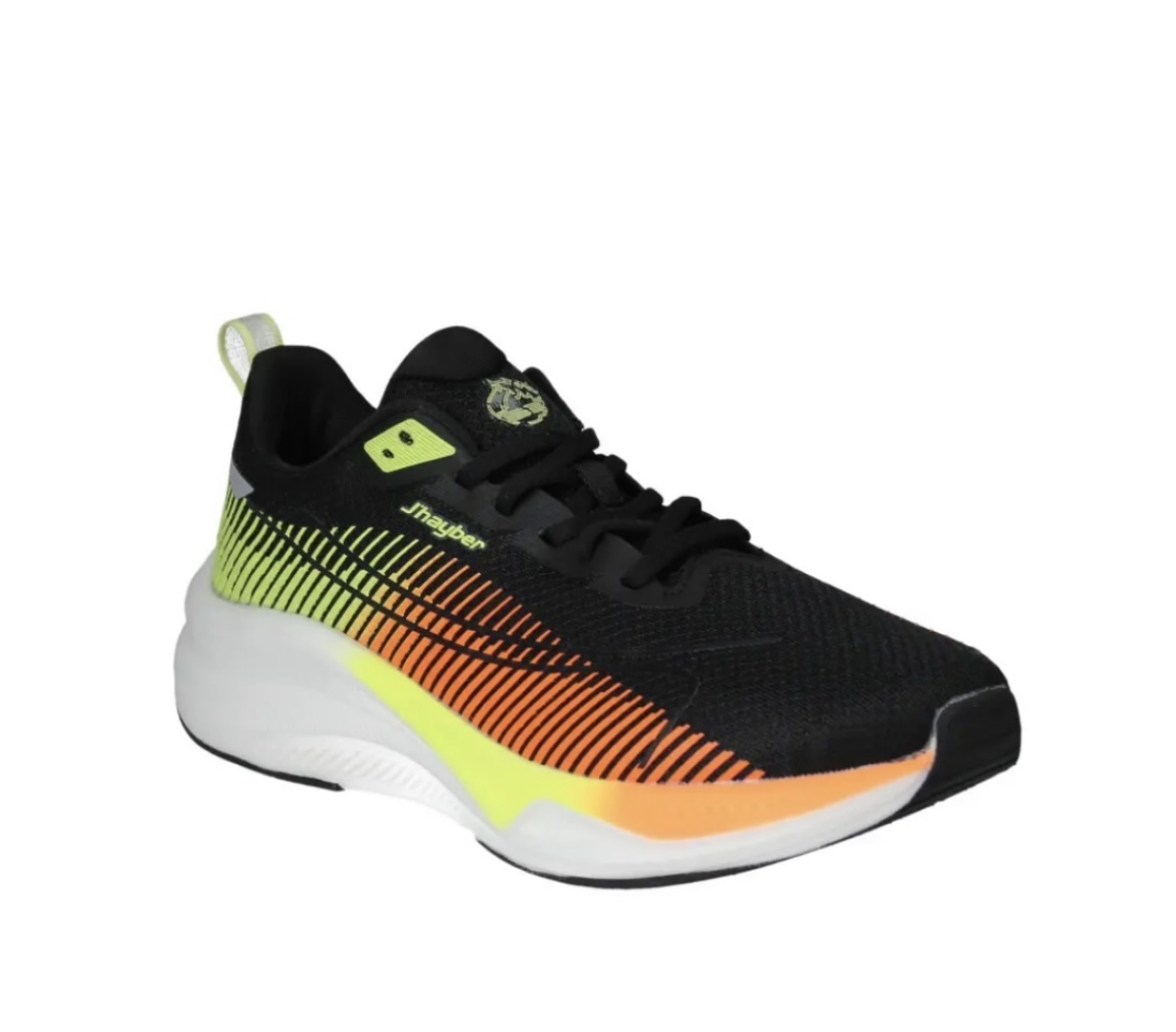 Zapatillas deportivas para hombre en negro y naranja Rampa de J’HAYBER. D-186
