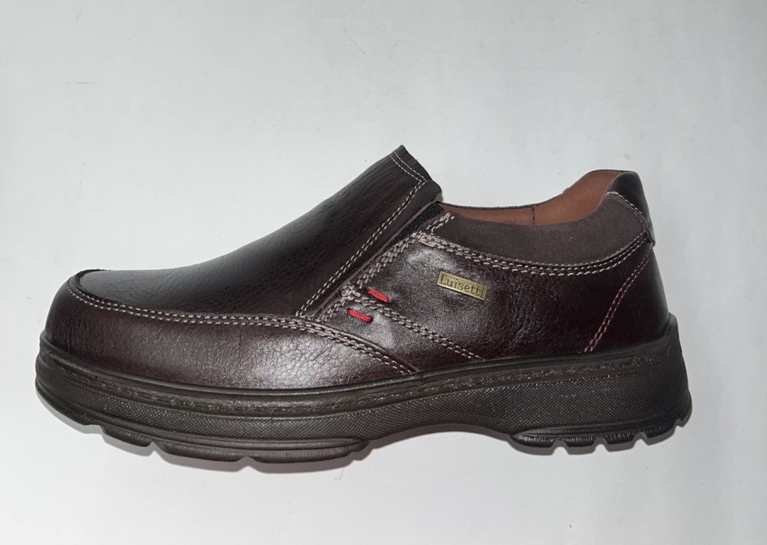 Zapato mocasín para hombre en piel marrón resistente al agua 22240 dd LUISETTI. H-470