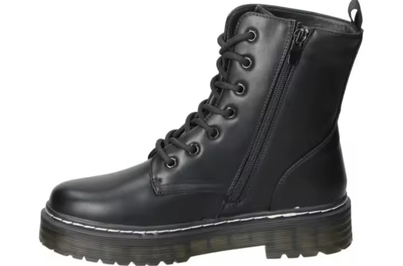 Bota para mujer tipo militar en negro DZS25114 de D’ANGELA. M-708