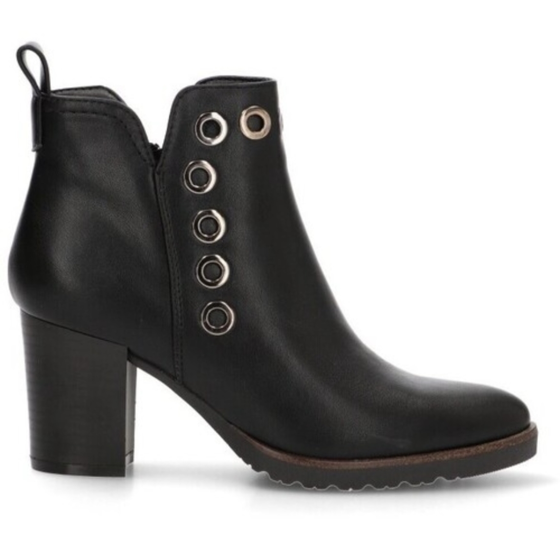 Botín de mujer con tacón en negro 2521 de HISPAFLEX. M-722