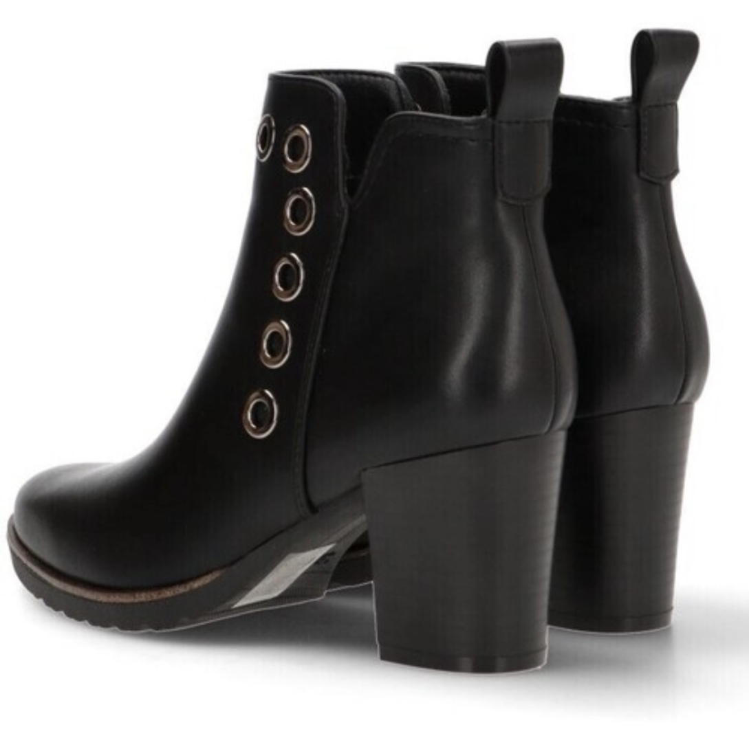 Botín de mujer con tacón en negro 2521 de HISPAFLEX. M-722