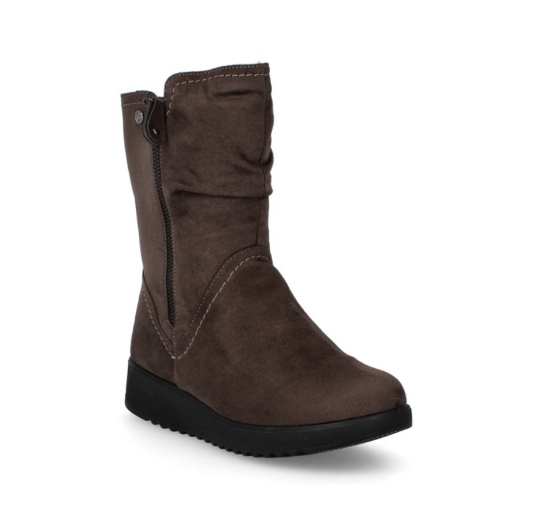 Botas en antelina marrón repelentes al agua AJH25477 de AMARPIES. M-742