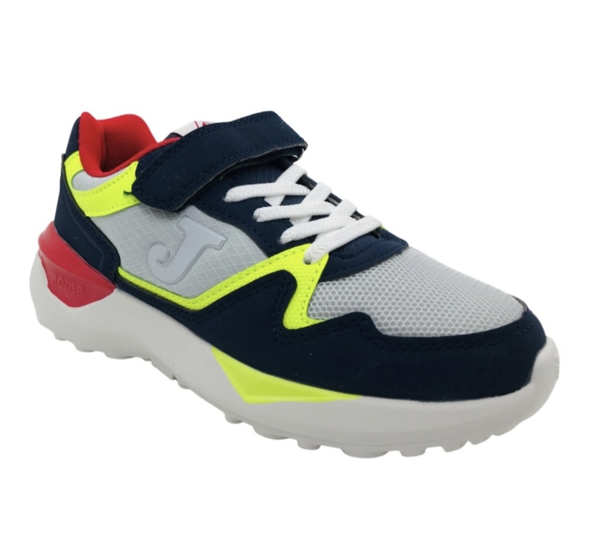 Zapatillas deportivas con belcro para niñ@s en marino y gris 3080 de JOMA. D-221