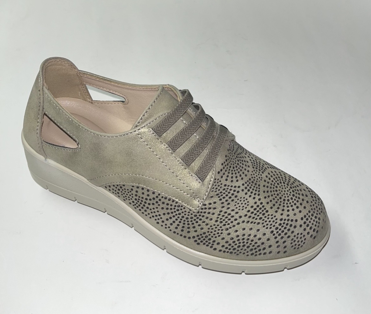 Zapato casual confort en beige para mujer 26M207 de MYSOFT. M-003