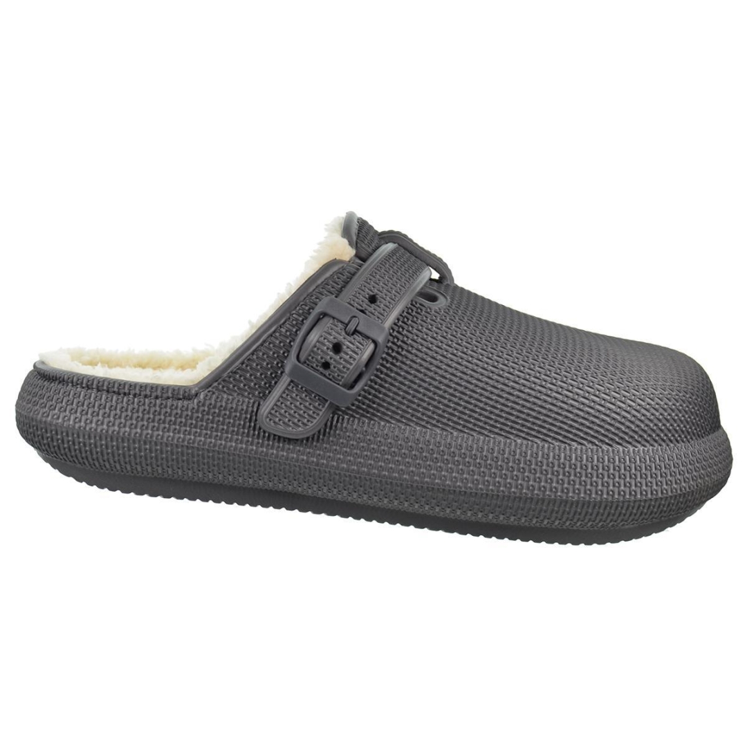 Zapatillas tipo crock con lana para hombre en gris 41-501 de NICIBOCO. T-488