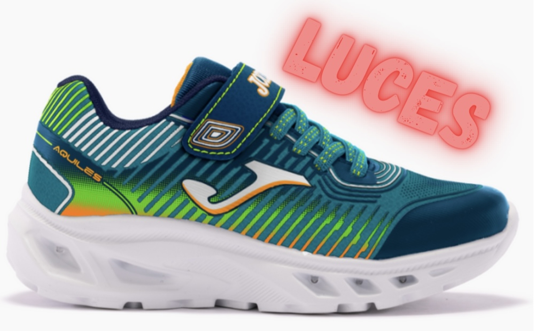 Zapatilla deportiva para niño con LUCES Aquiles de JOMA. D-061