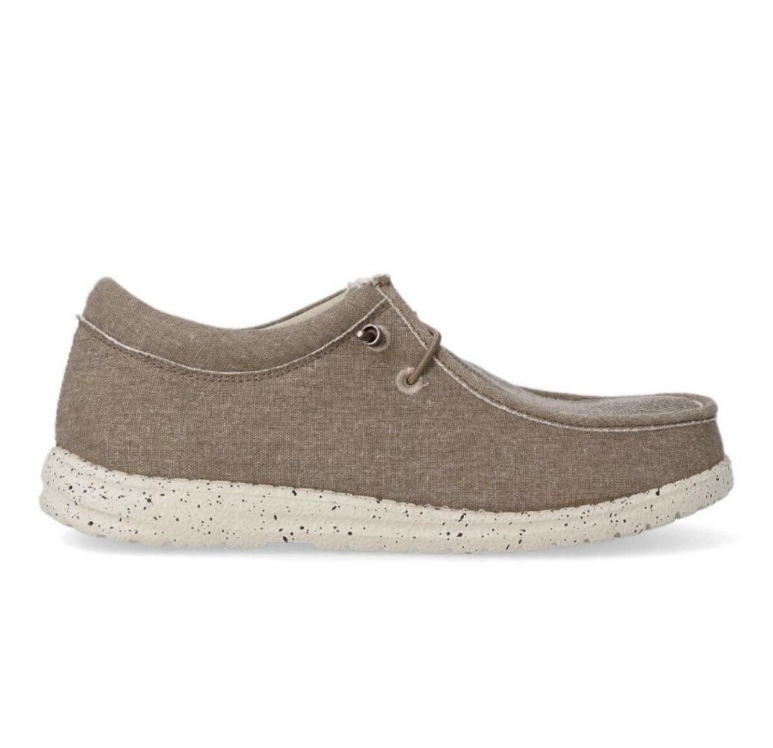 Zapatos casual en textil beige con cordón Toby de SWEDEN KLË. H-495