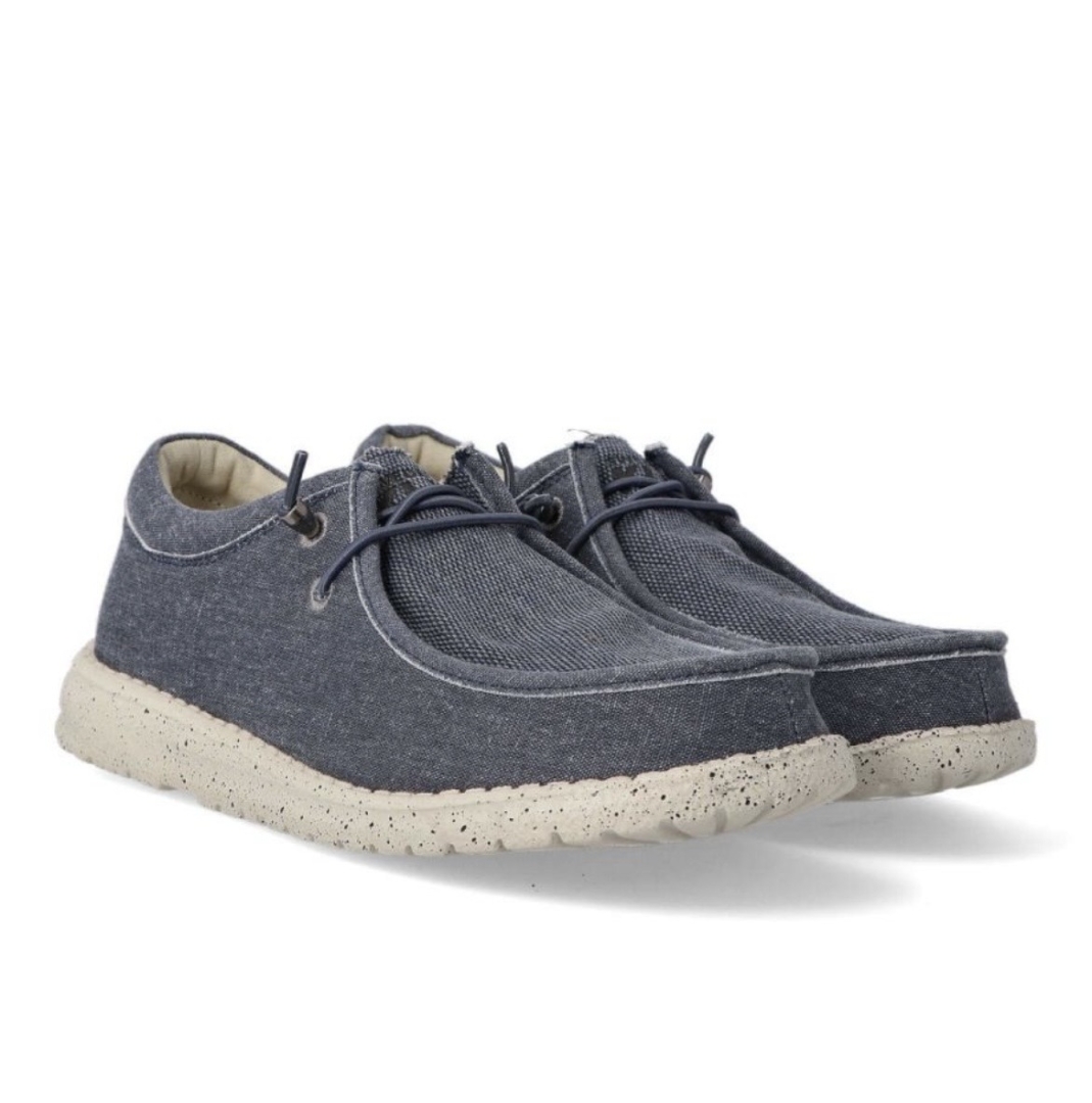 Zapatillas tipo wallaby en textil marino para hombre Tobyde de SWEDEN KLË. H-496