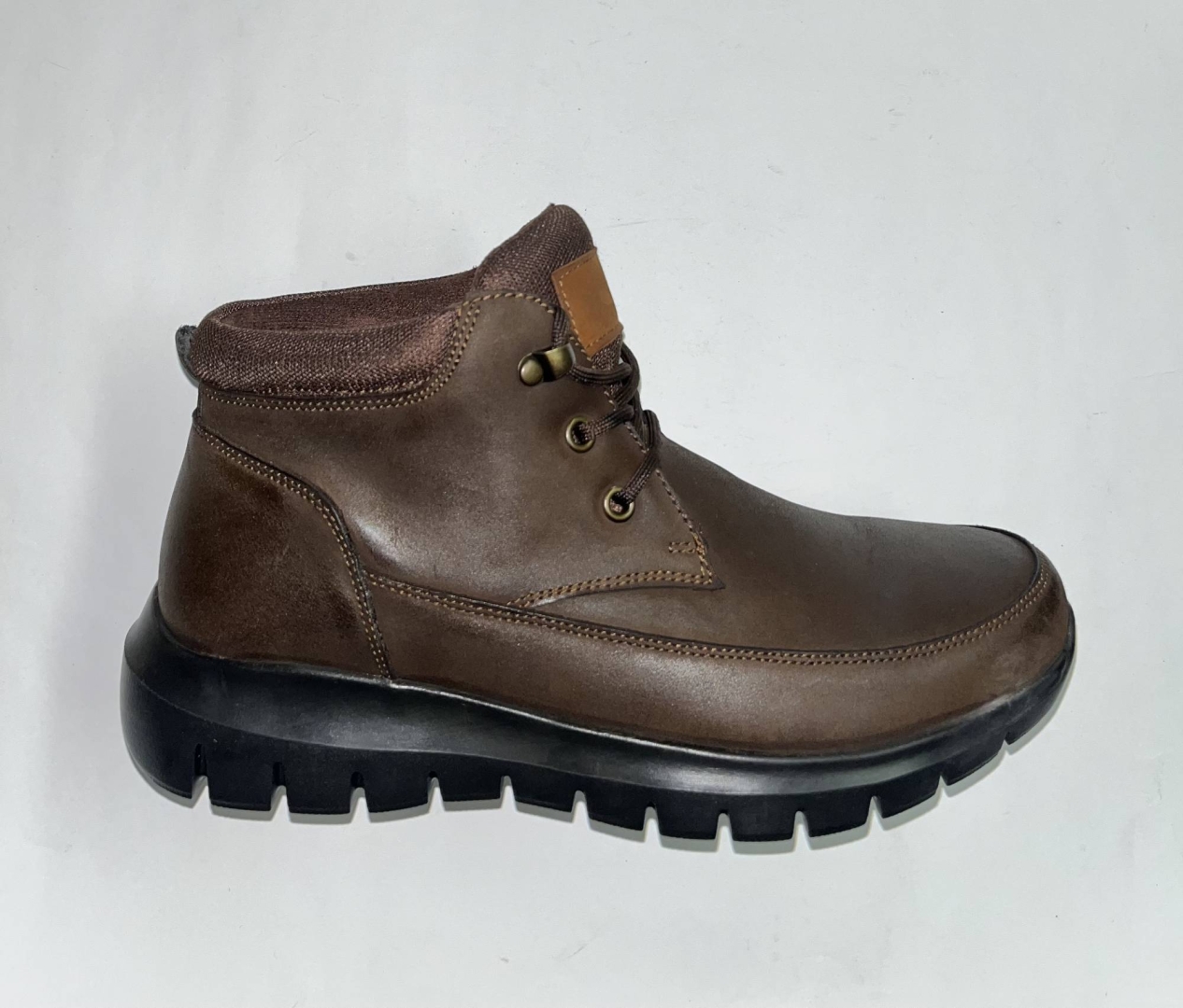Botas para hombre en piel marrón 7022 de FLEXPIES. H-404