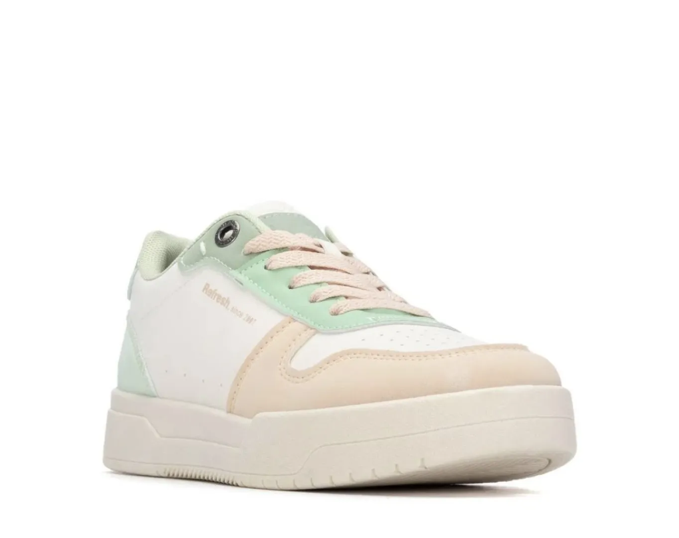Deportivos casual en blanco, verde agua y salmón 175185 de REFRESHOES. D-252