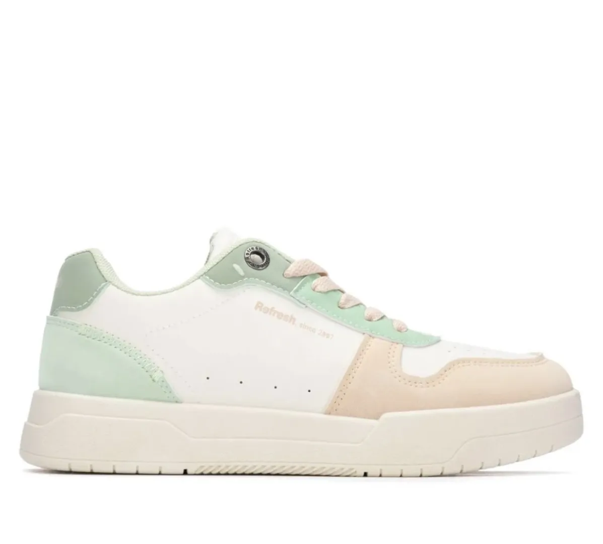 Deportivos casual en blanco, verde agua y salmón 175185 de REFRESHOES. D-252