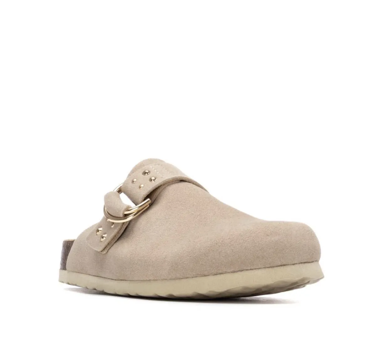 Zueco bio en serraje beige 175008 de REFRESHOES. M-079