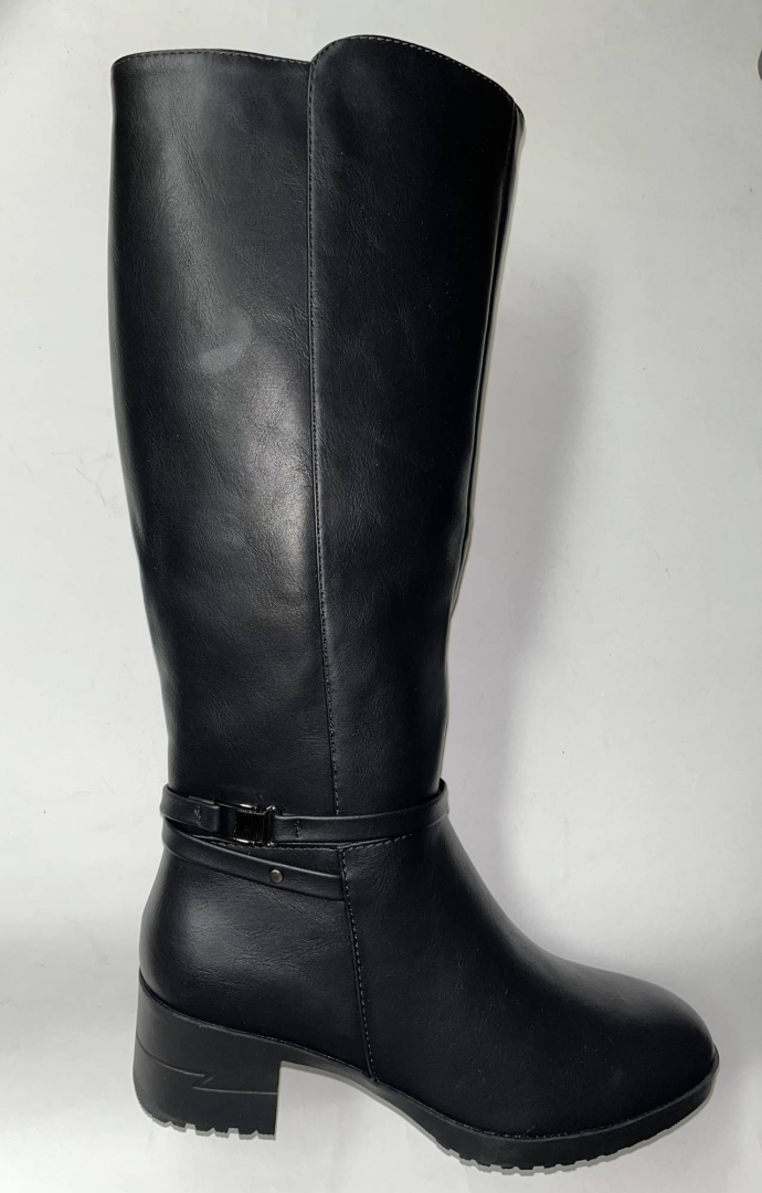 Bota alta para mujer en negro 2401 HISPAFLEX. M-508