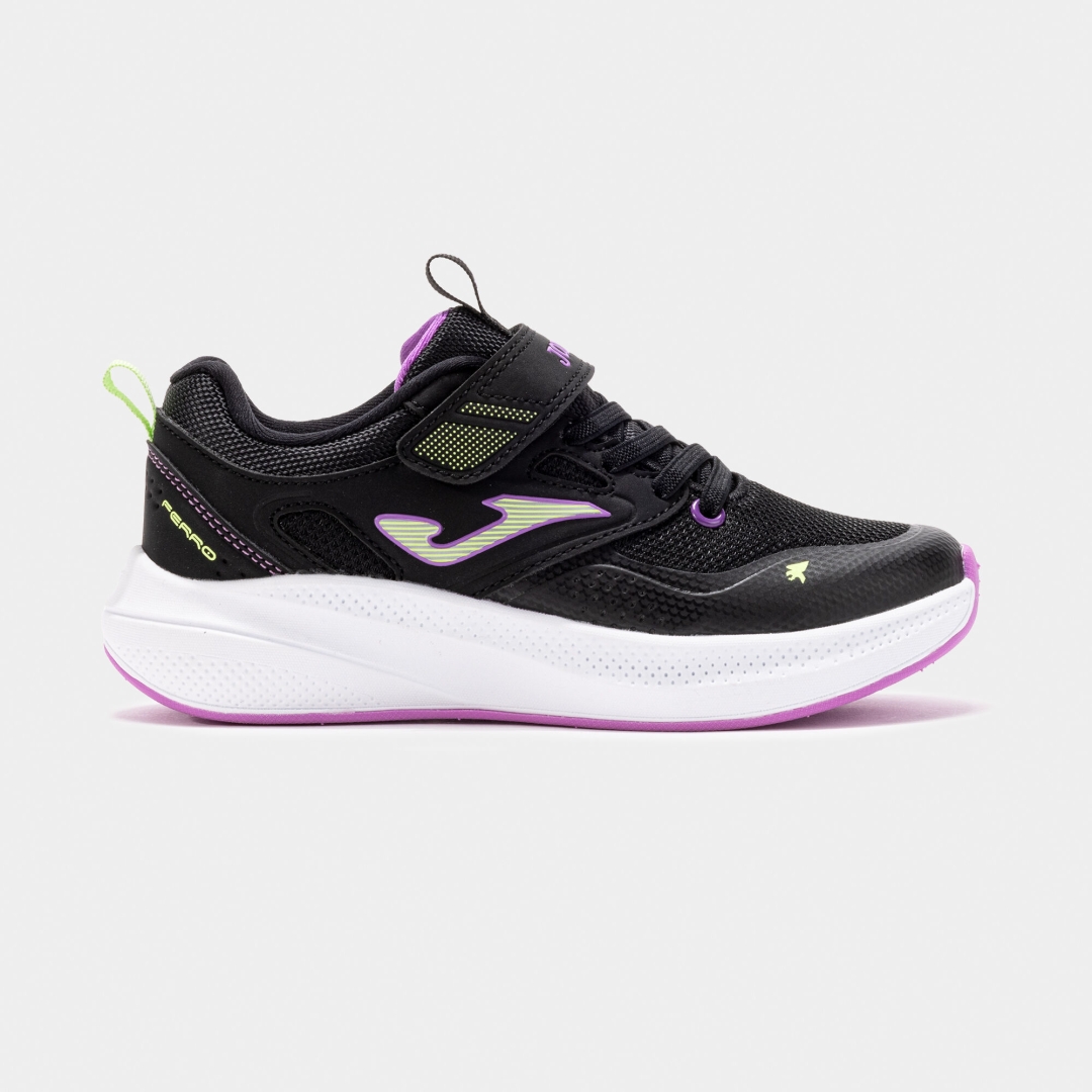 Zapatillas JOMA para niña modelo FERRO en negro y fuxia. D-106