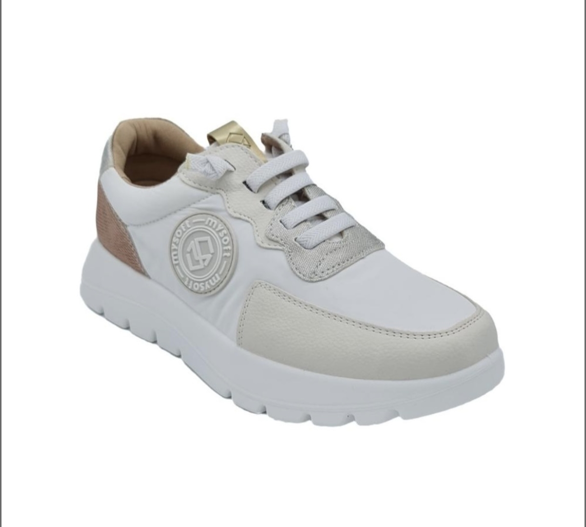 MYSOFT Zapato deportivo en blanco con elásticos 25M267. M-518