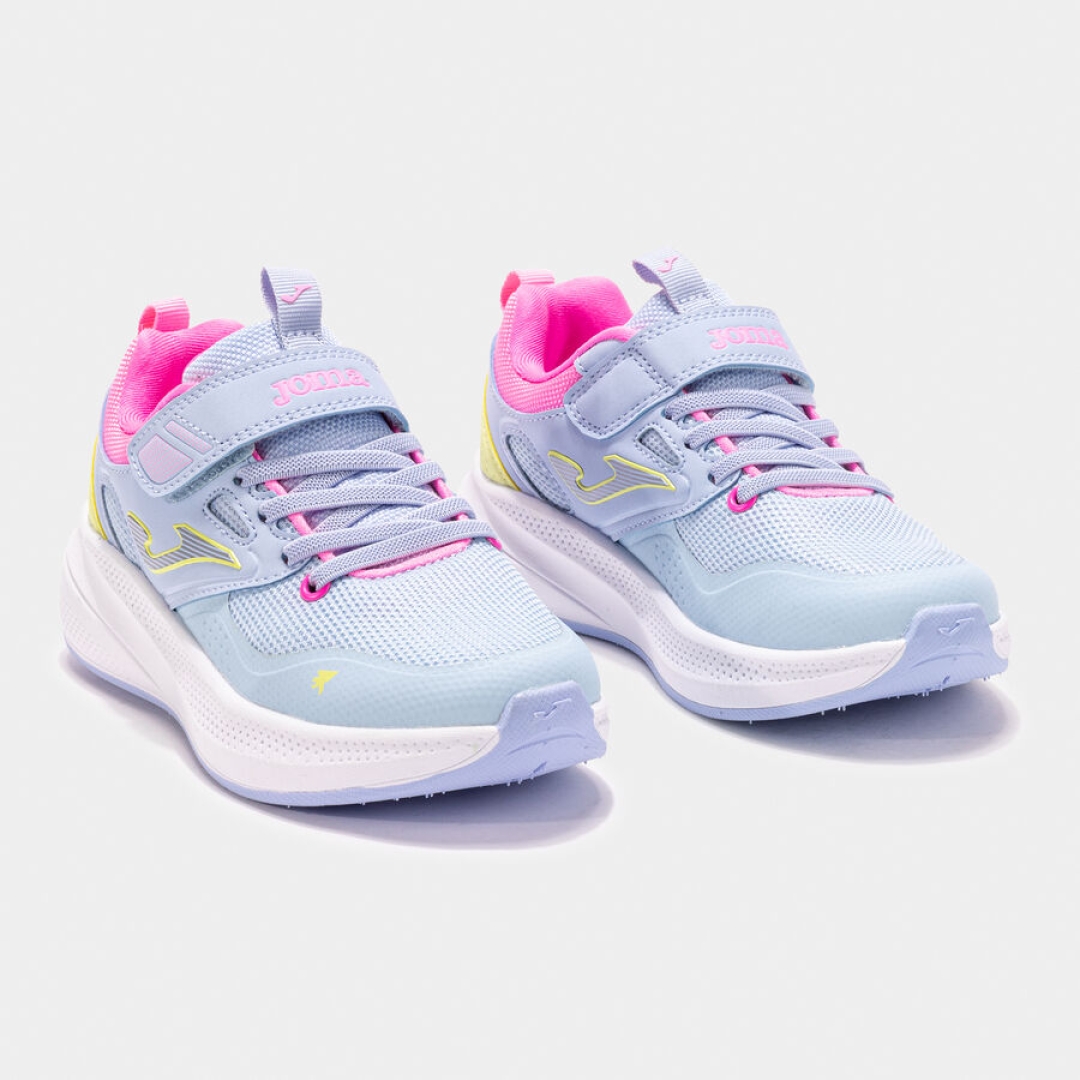 Deportivos JOMA FERRO para niña en azul celeste con belcro. D-122