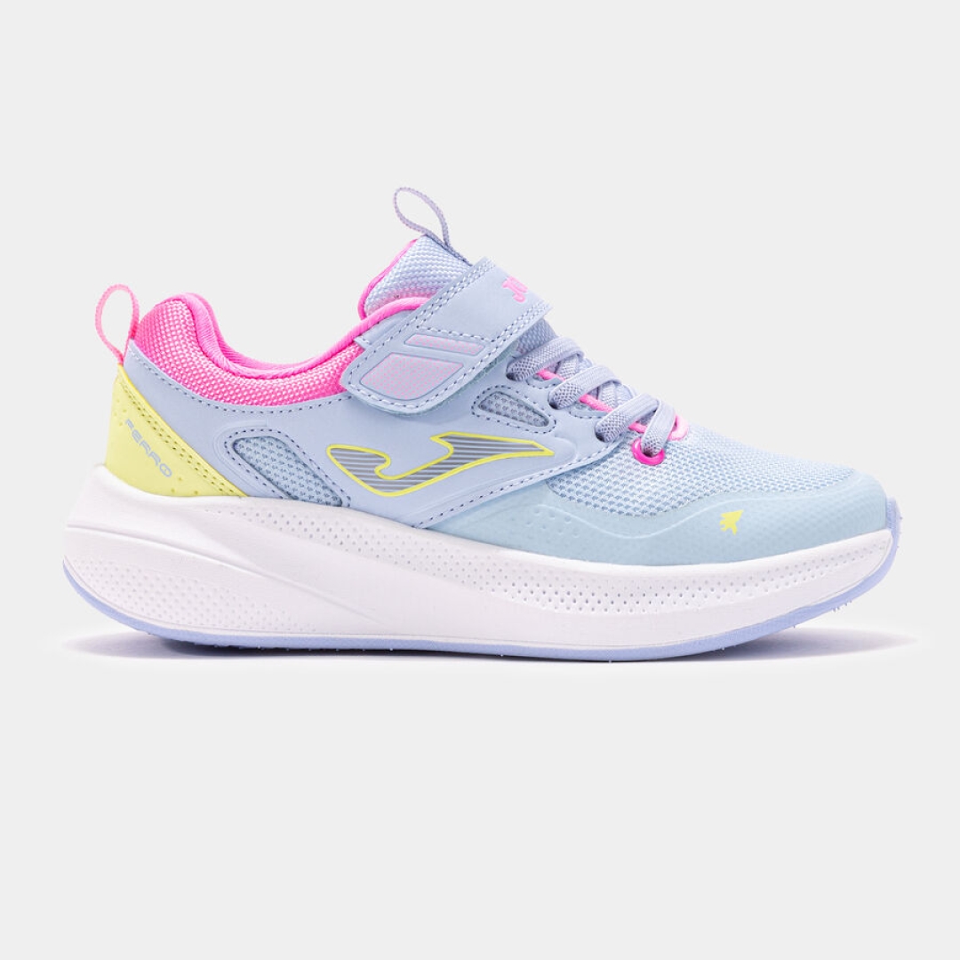 Deportivos JOMA FERRO para niña en azul celeste con belcro. D-122
