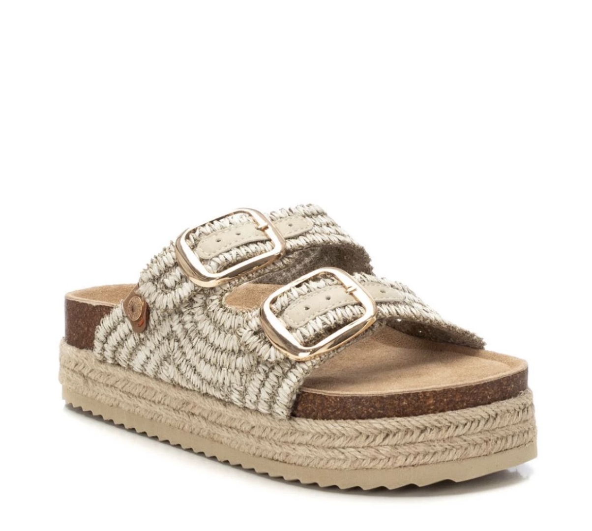 Chancla con plataforma bio en beige y marrón 172720 de REFRESHOES. M-665