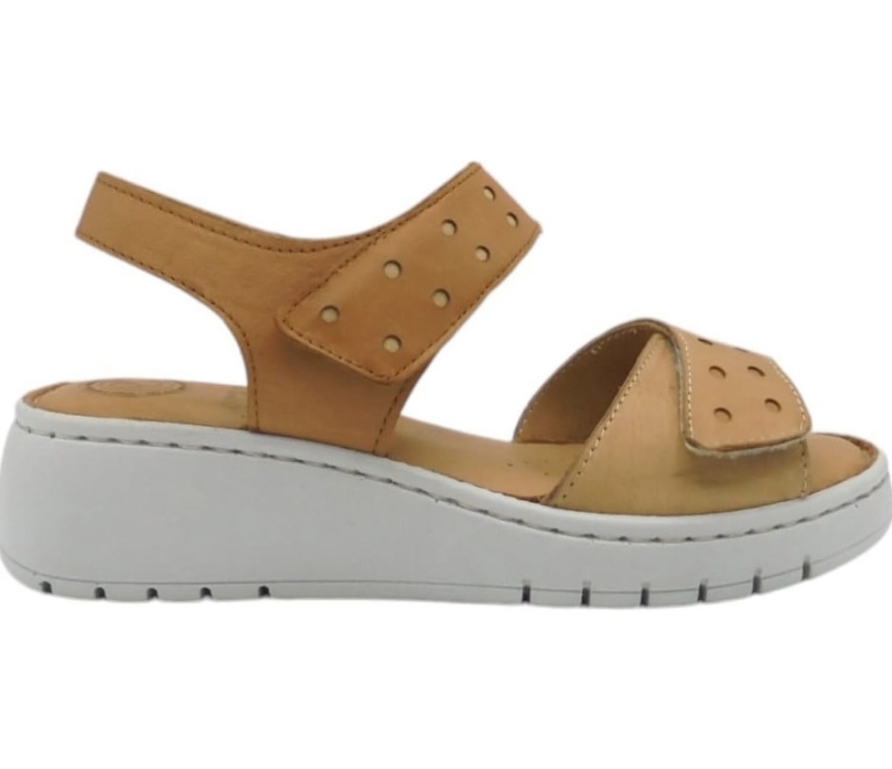 Sandalia confort para mujer en piel cuero 200-09 de ERASESHOES. M-567