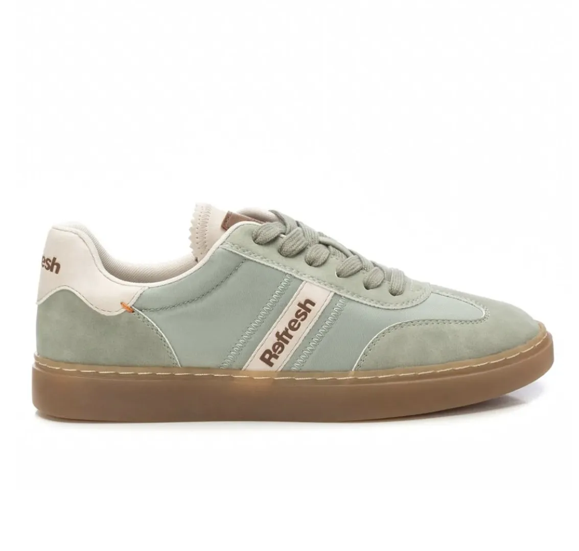 REFRESH deportivas casual en verde claro para mujer 142433. M-535