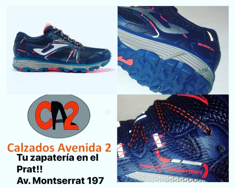 Zapatillas deportivas para trail trekking para hombre. Con dibujo de tacos delanteros para el agarre en subida y dibujo trasero para agarre en bajada. CALZADOS AVENIDA 2 Avd. Montserrat 197 Cerca del Remolar #joma #jomashock #calzadotrekking #zapatillastrekking #jomatrekking #zapatillastrail #trailtreking #deportivastrekking #deportivos #zapatillas #elprat #elpratdellobregat #elpratmola #elpratelmeullocalmon #elpratgrancomer&ccedil; #calzadosavenida2