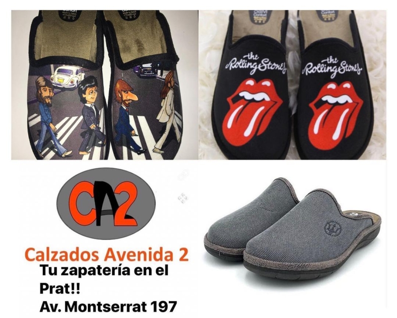 Bonitas, originales y una delicia para tus pies cuando llegas a casa!!! CALZADOS AVENIDA 2 Avd. Montserrat 197 Cerca del Remolar #plantaconfort #regalosnavidad #regalos #beatles #zapatillasbeatles #rollingstones #salviconfort #zapatillashombre #zapatillascasa #elprat #elpratdellobregat #elpratmola #elpratelmeullocalmon #elpratgrancomer&ccedil; #calzadosavenida2