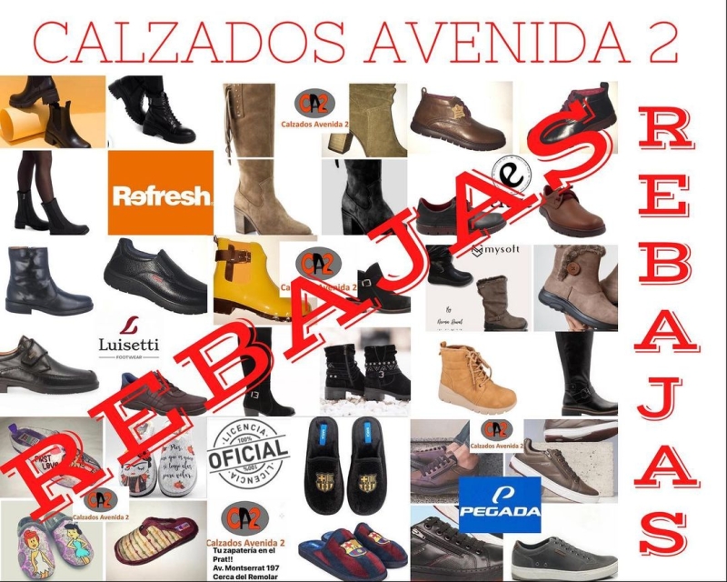 REBAJAS!!! CALZADOS AVENIDA 2 Avd. Montserrat 197 Cerca del Remolar #rebajas #rebajasdeinvierno #calzado #zapatos #botasrebajadas #elprat #elpratdellobregat #elpratmola #elpratelmeullocalmon #elpratgrancomer&ccedil; #calzadosavenida2